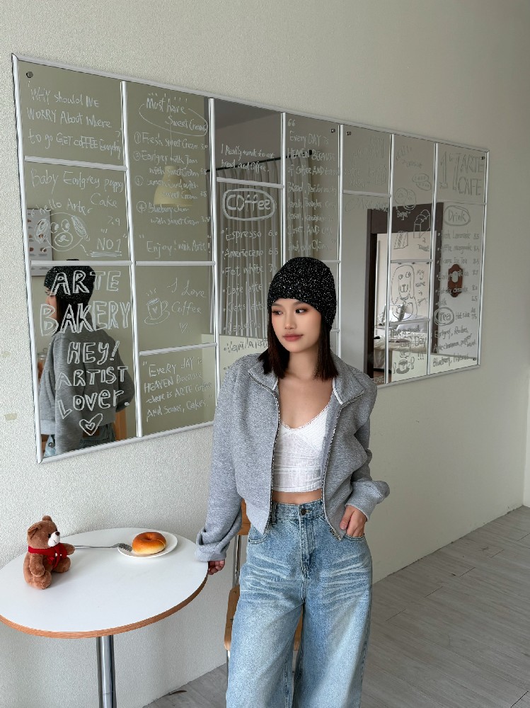 YIMEI休闲立领卫衣套装